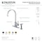 Gourmetier Continental Single-Handle Kitchen Faucet W/ Brass Sprayer, Black LS8710CTLBS - alternate 2